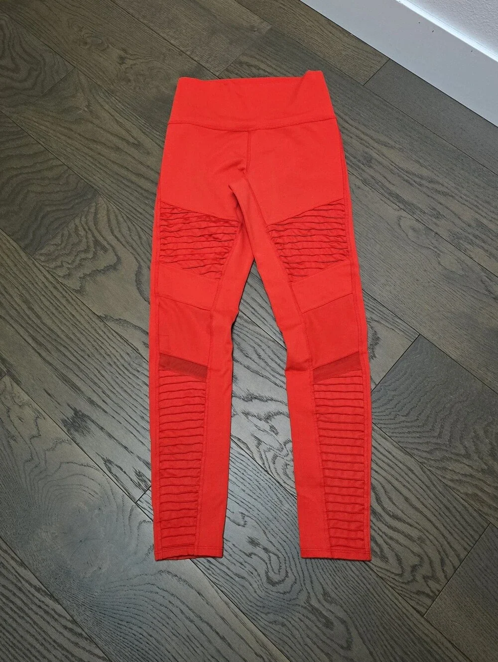 Alo High Waist Moto Legging in Scarlet Red